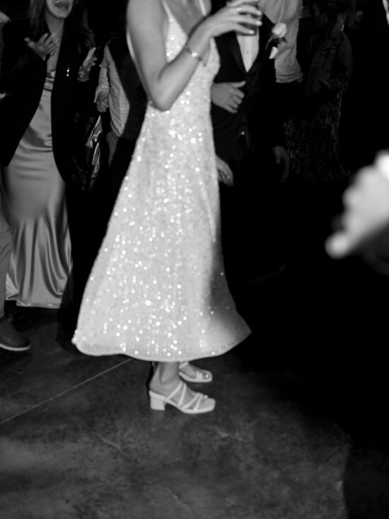 ASOS EDITION Eva Embellished Cami Midi Wedding Reception Dress in Ivory - Picture 10 of 12